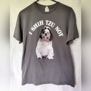 I Shih Tzu Not Graphic Tee Shirt Size Adult Medium Funny Short Sleeve
